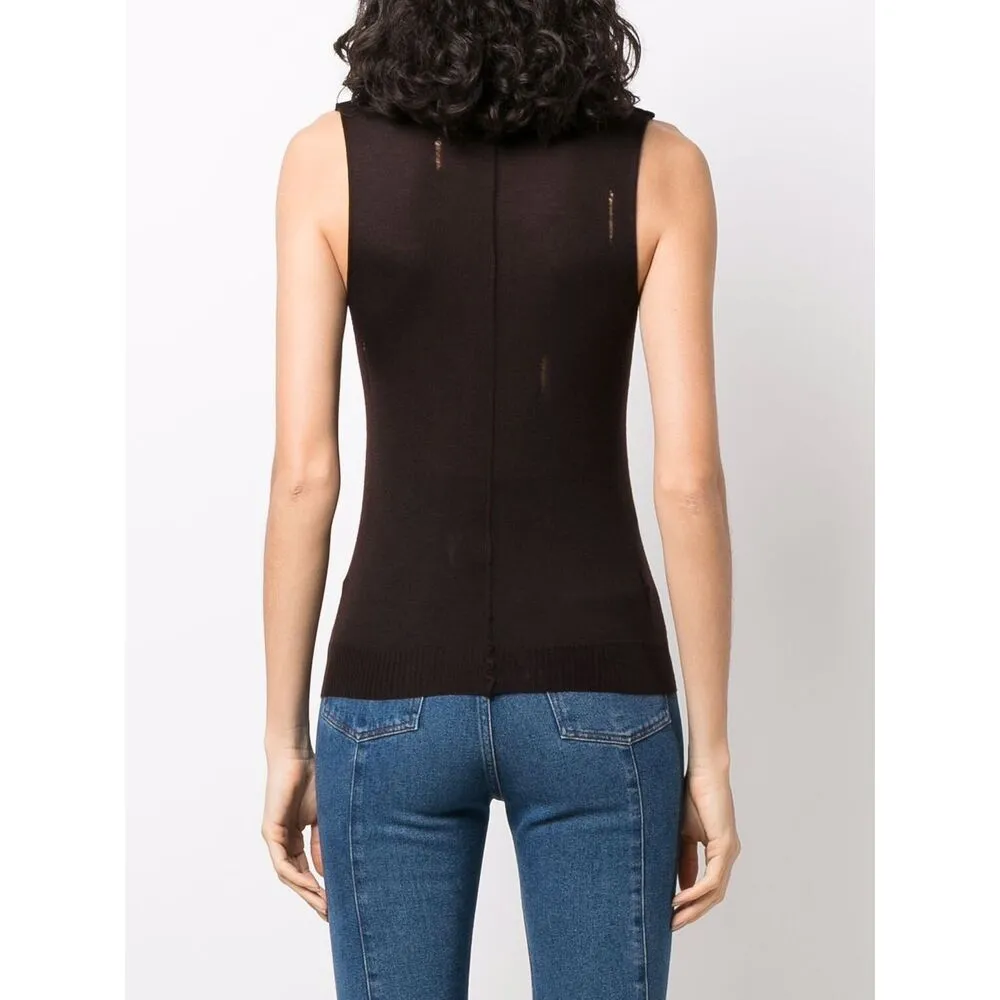 High Neck Cashmere Vest