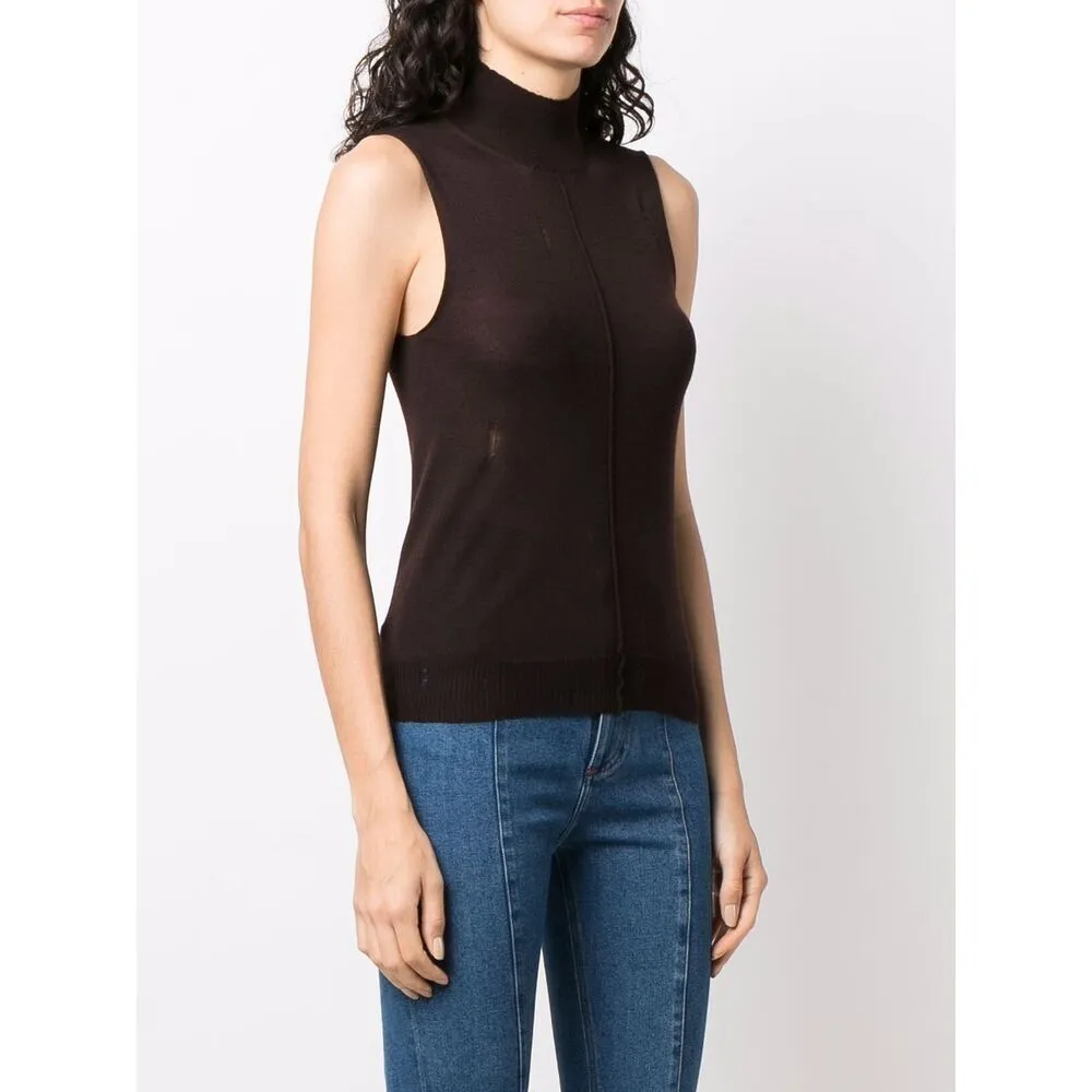 High Neck Cashmere Vest