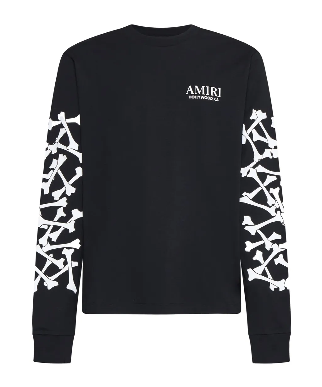 Bone Printed Crewneck T-Shirt