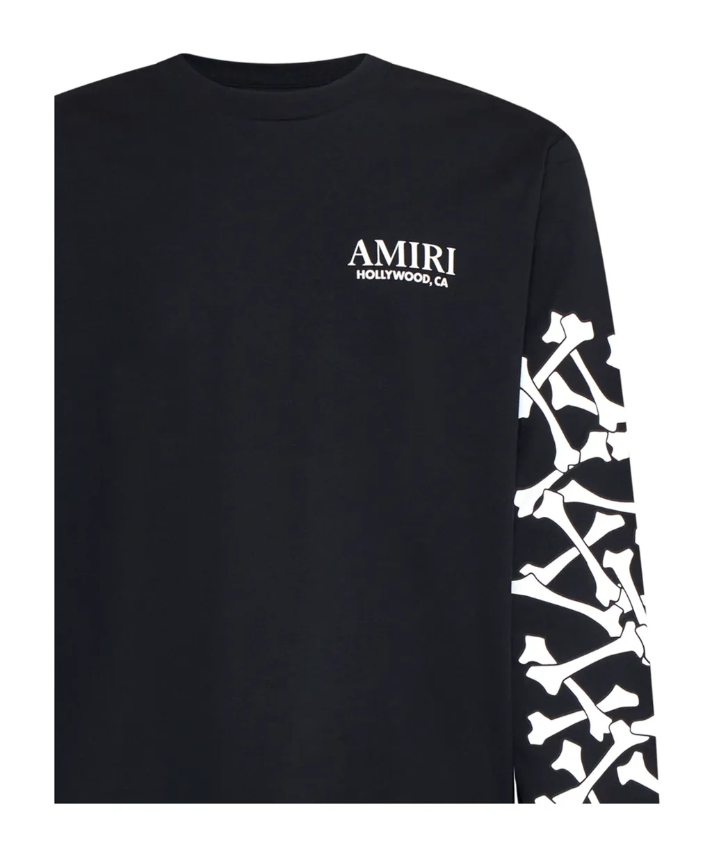 Bone Printed Crewneck T-Shirt