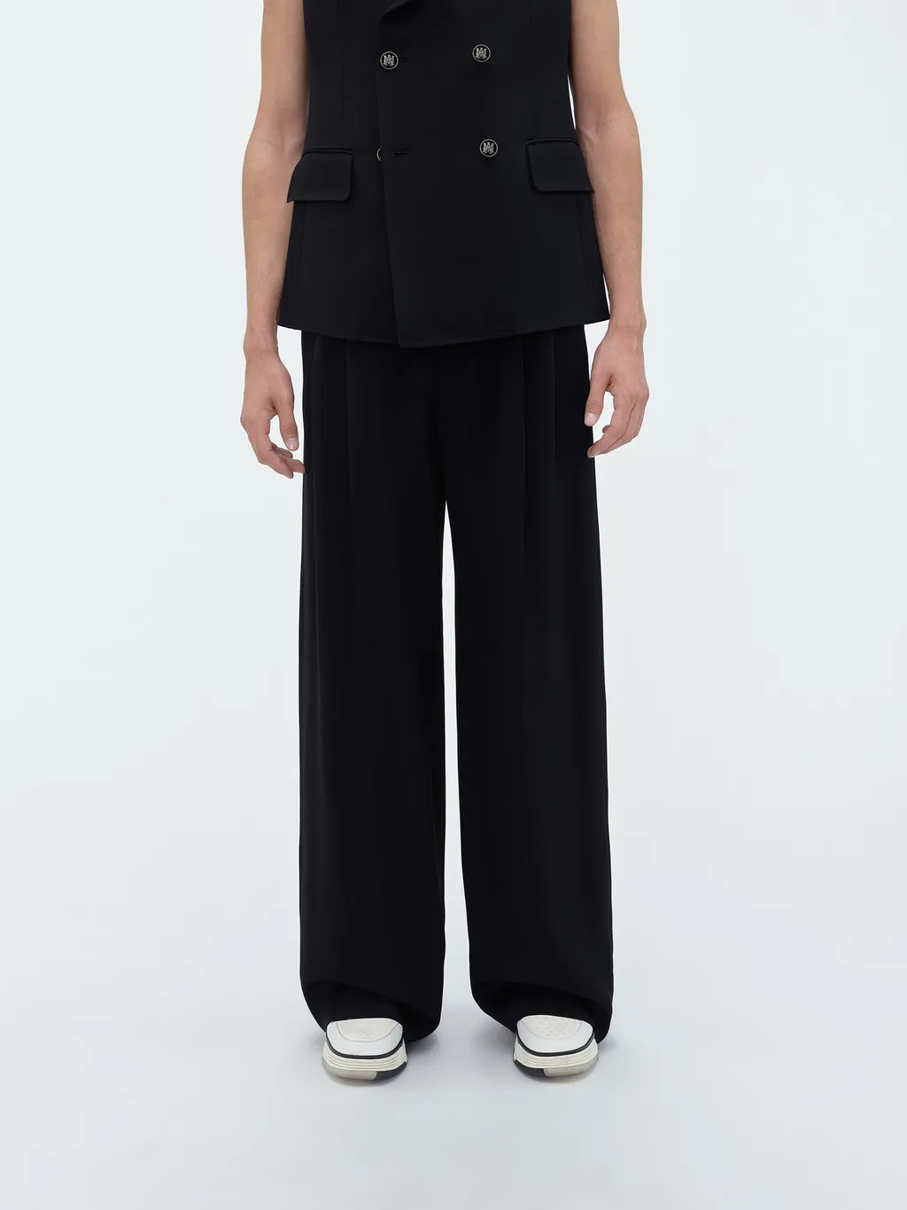 Logo Patch Tapered Leg Trousers