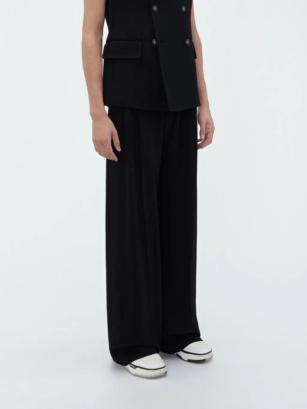 Logo Patch Tapered Leg Trousers
