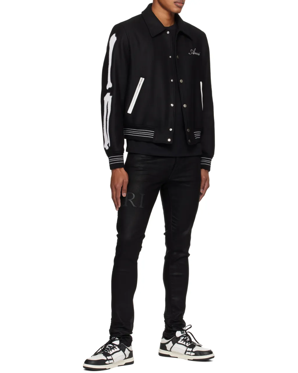 Logo Embroidered Bone Jacket