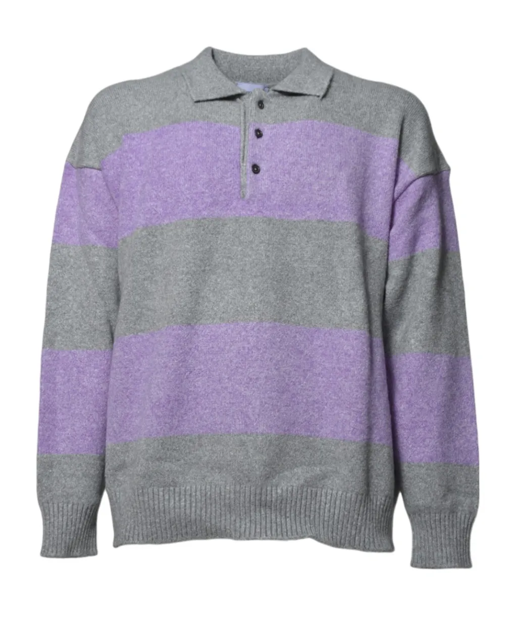 Striped Polo Sweater