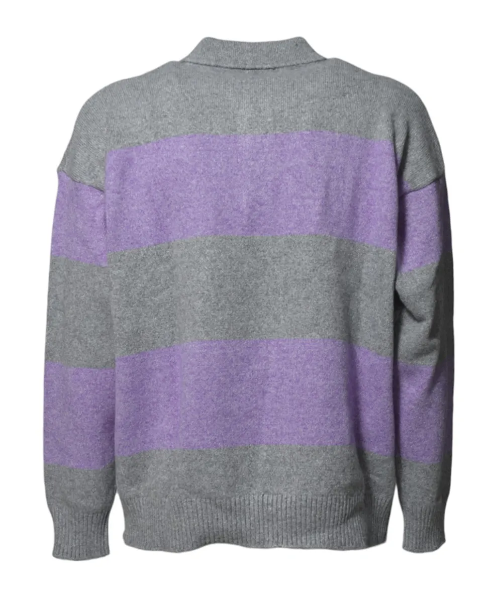 Striped Polo Sweater