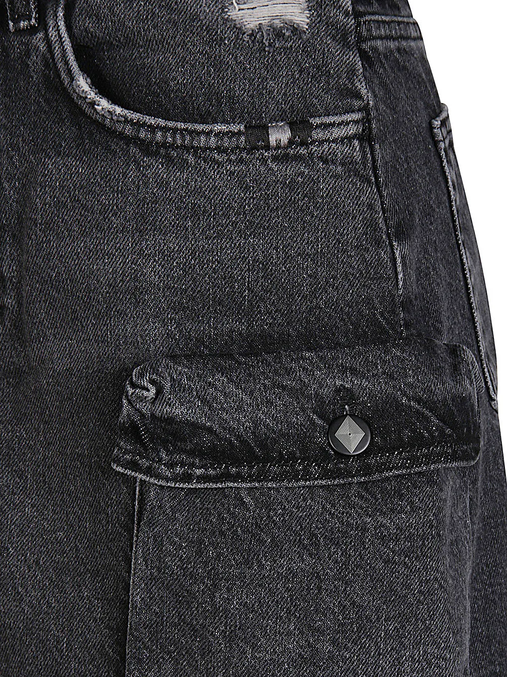 Belt-Loop Denim Skirt