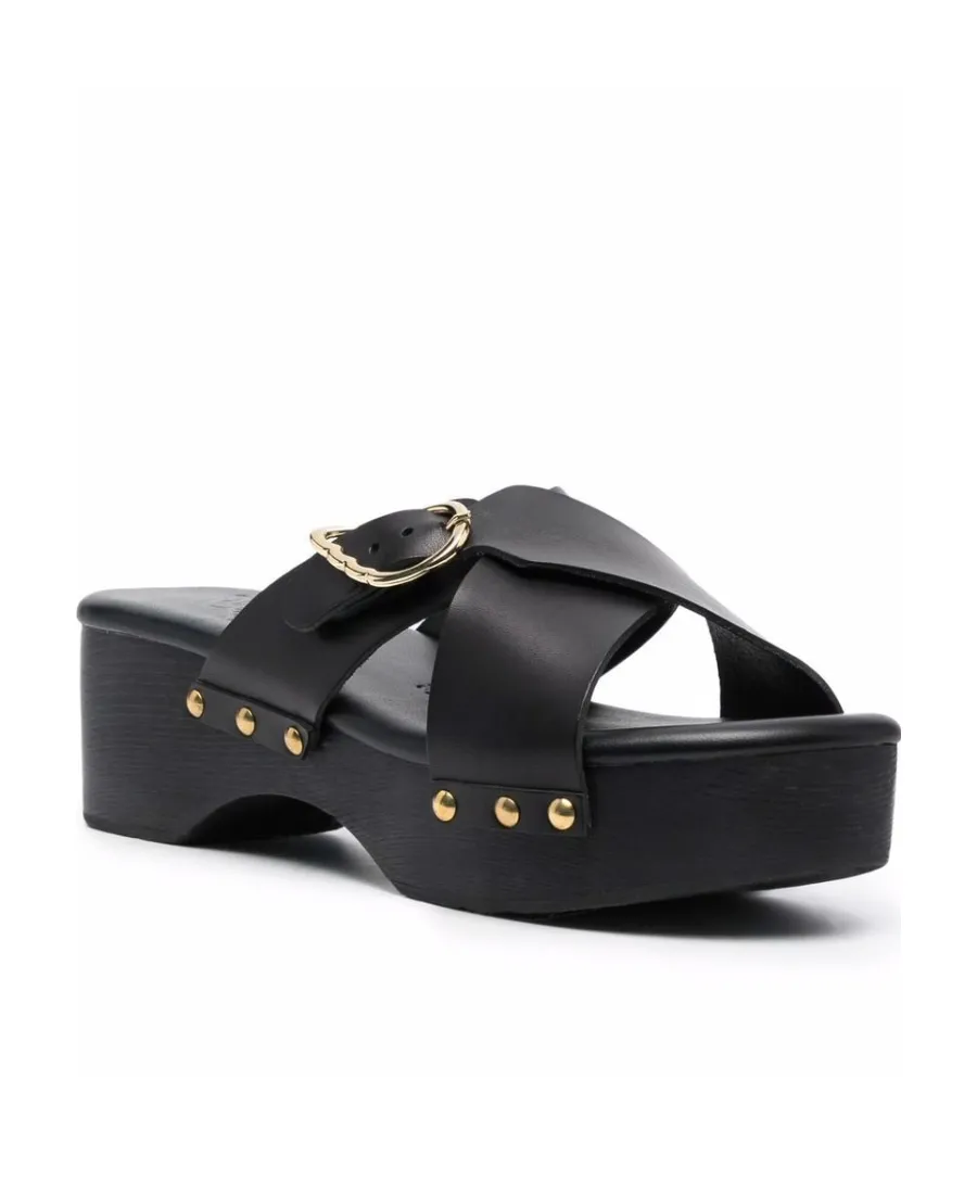 Logo Buckle Sandals