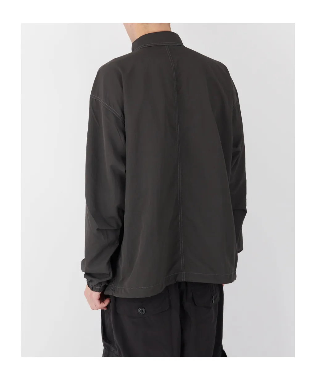 Crinkled Nylon Shirt Jacket