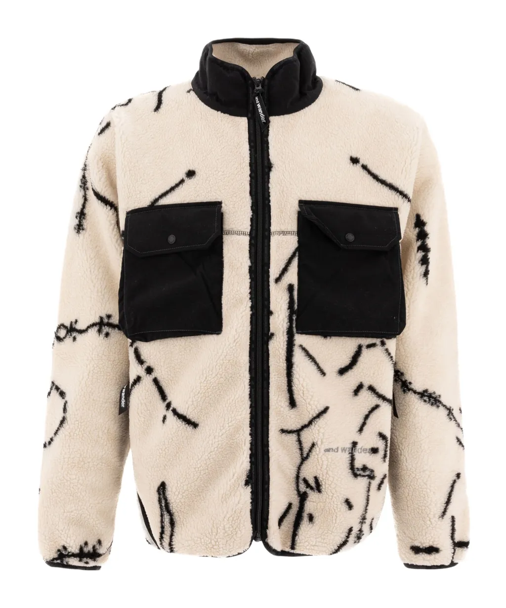 Graphic Jacquard Patch Pocket Jacket