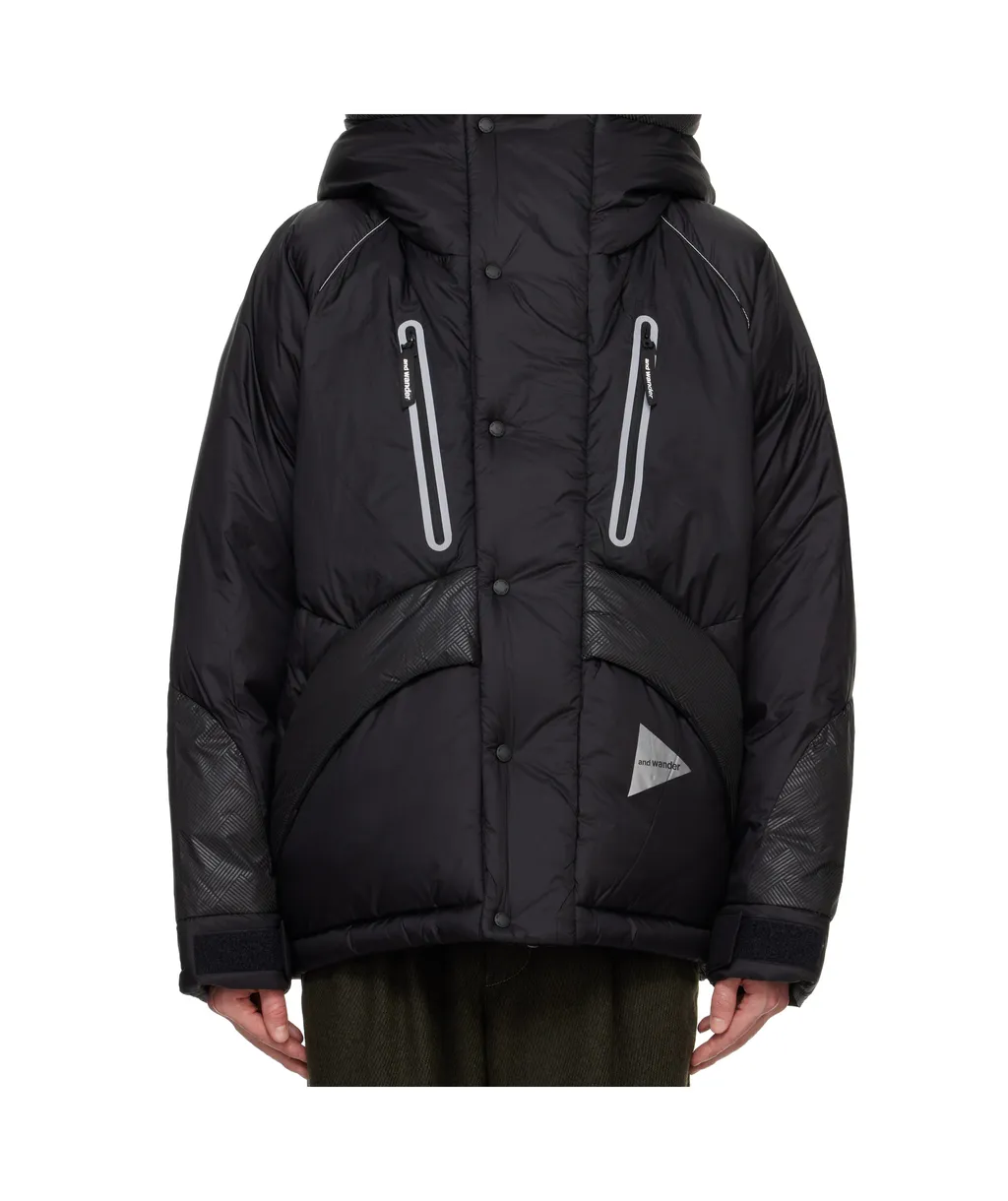 Logo Printed Panelled Puffer Jacket