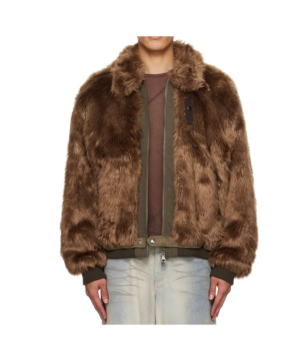 Faux Fur Bomber Jacket