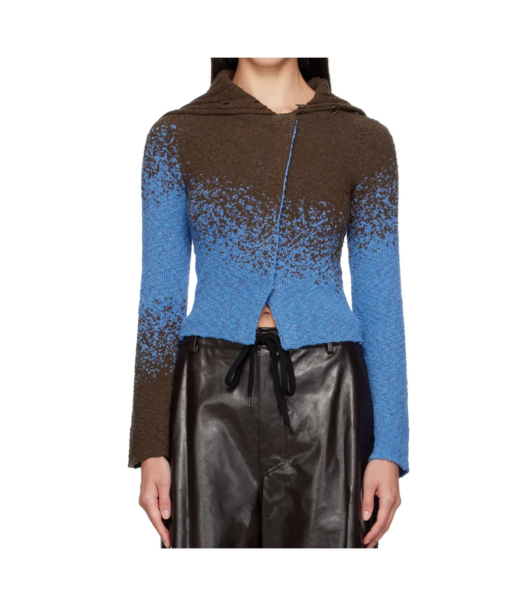 Flow Jacquard Cropped Cardigan