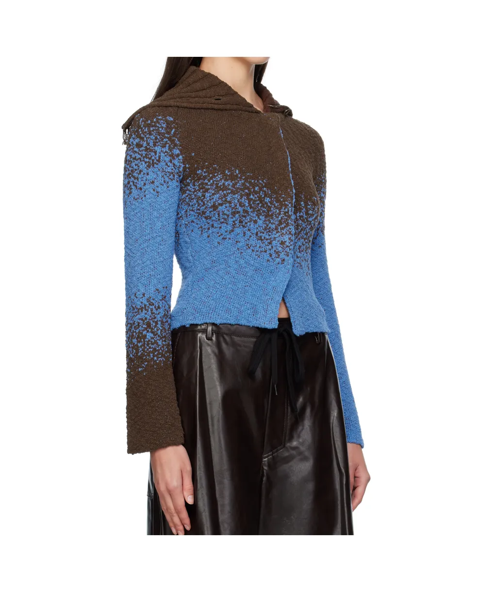 Flow Jacquard Cropped Cardigan