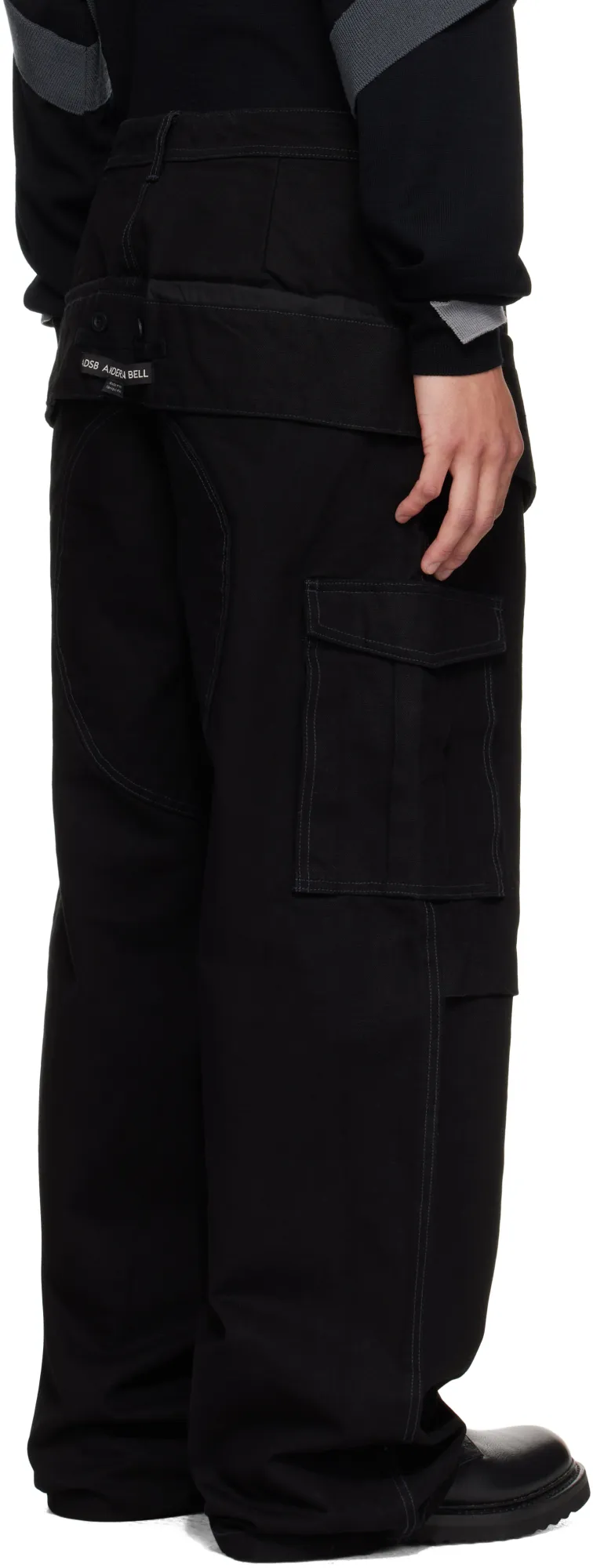 Double-Waisted Cargo Wide-Leg Jeans