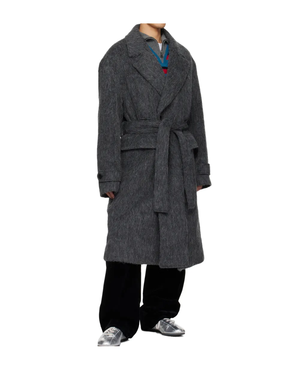 Mattia Shaggy Wool Robe Coat