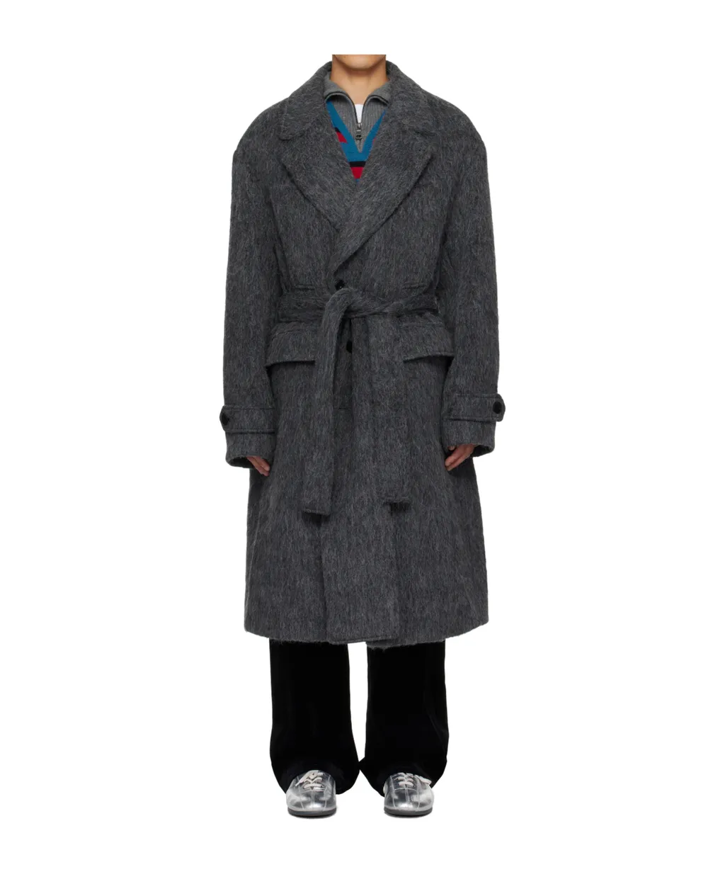 Mattia Shaggy Wool Robe Coat