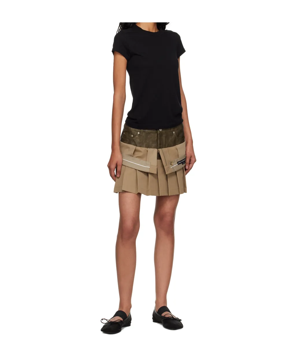 Inside Out Pleats Mini Skirt