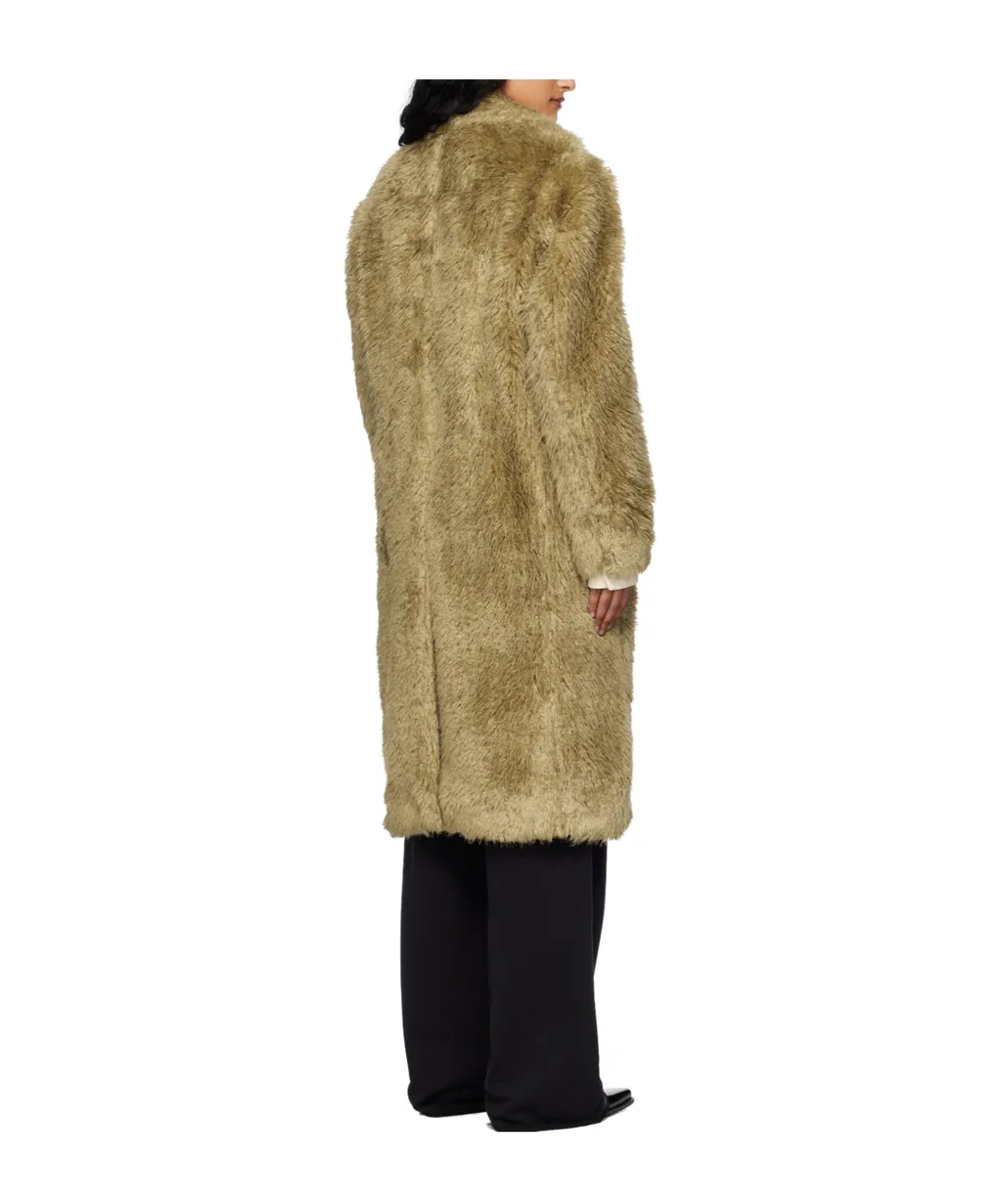 Fields Buttons Faux Fur Coat