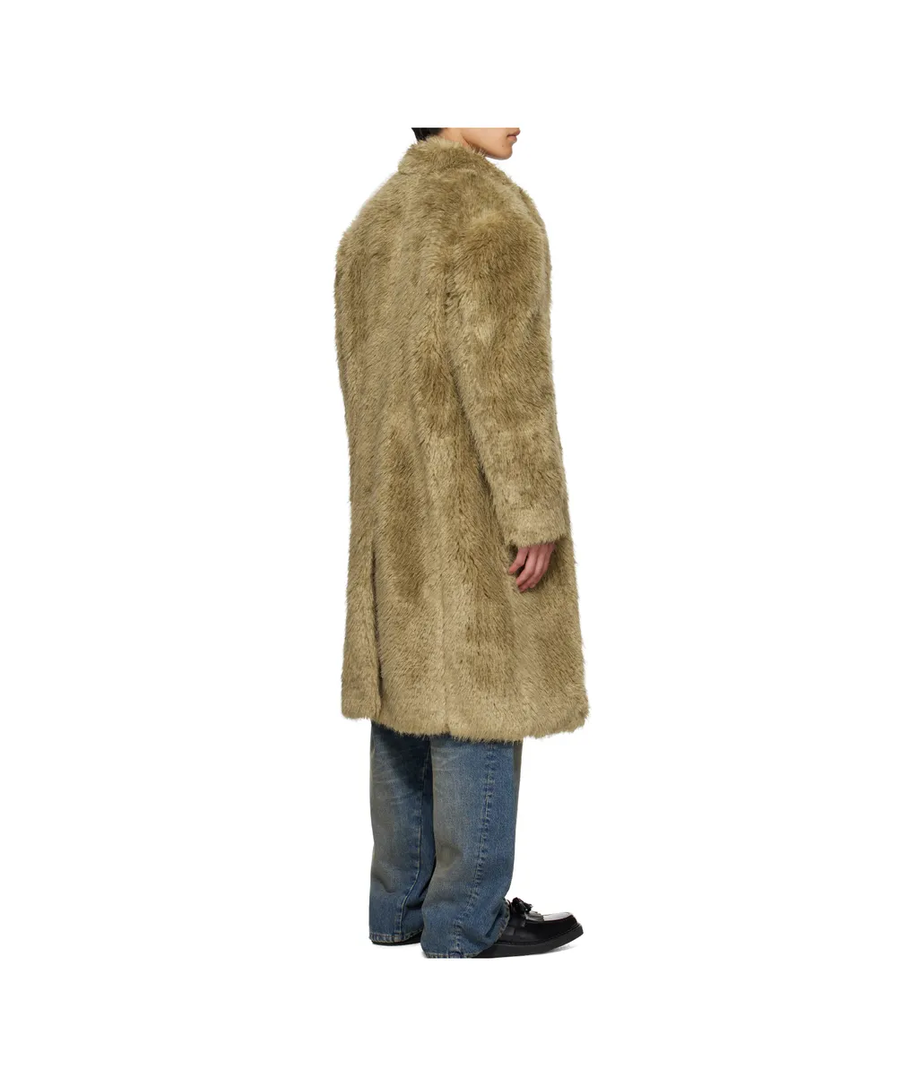 Fields Buttons Faux Fur Coat