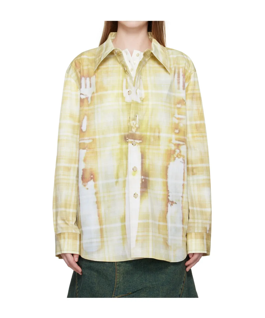 Trompe L'oeil Printed Check Shirt