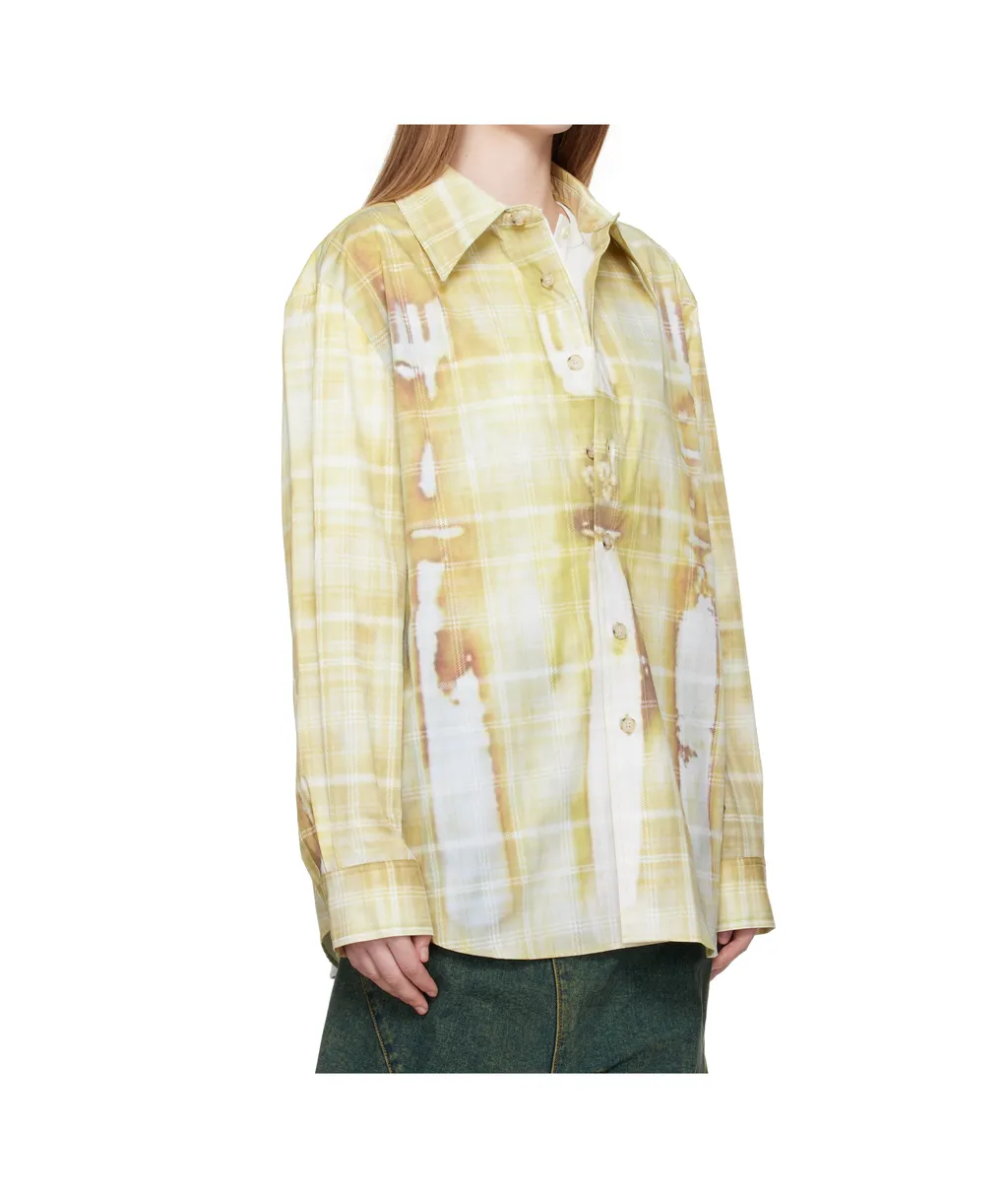 Trompe L'oeil Printed Check Shirt