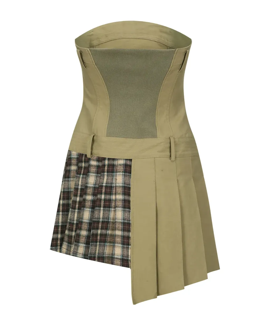 Double Pleats Trench Dress
