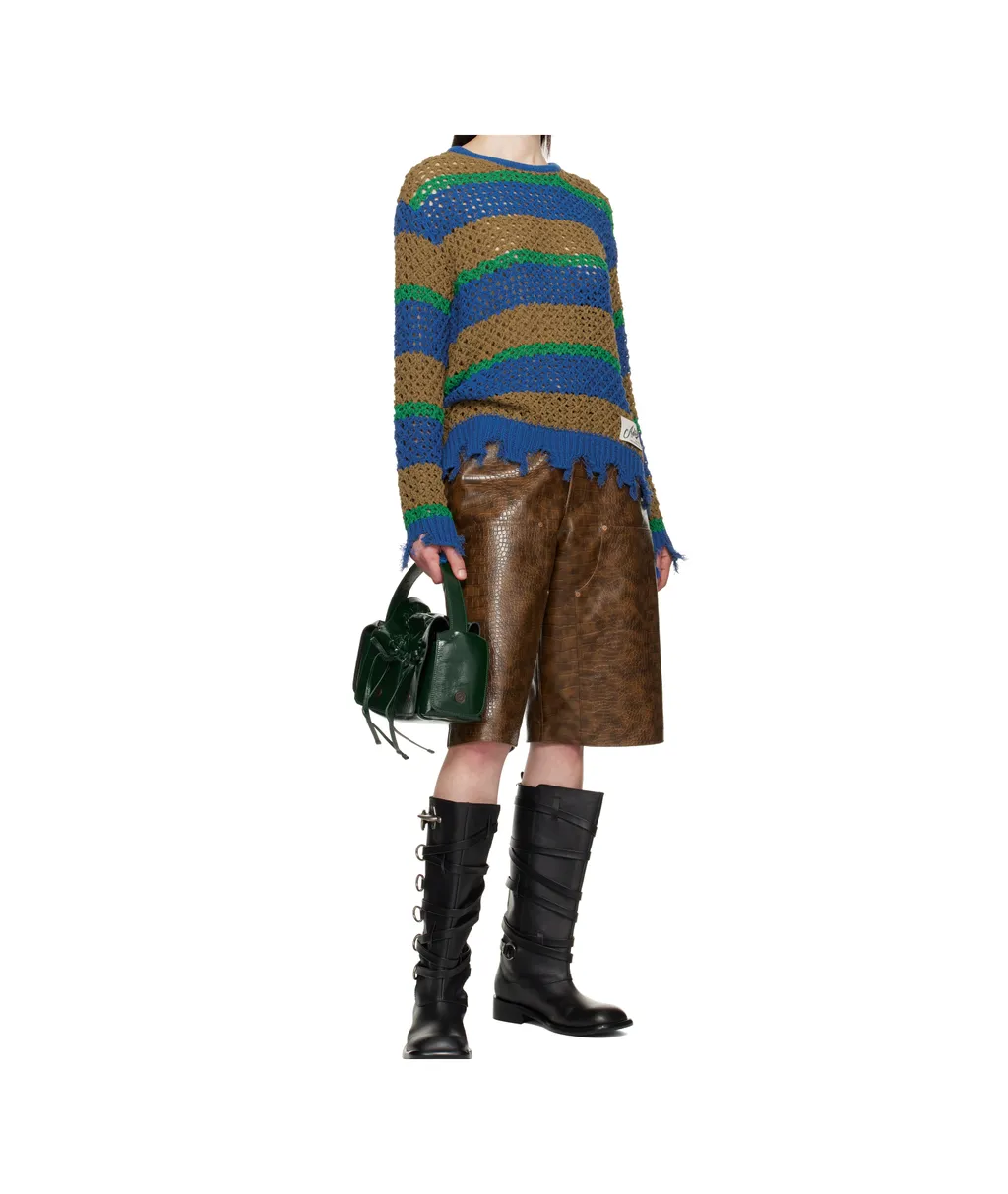 Damaged Stripe Sweater