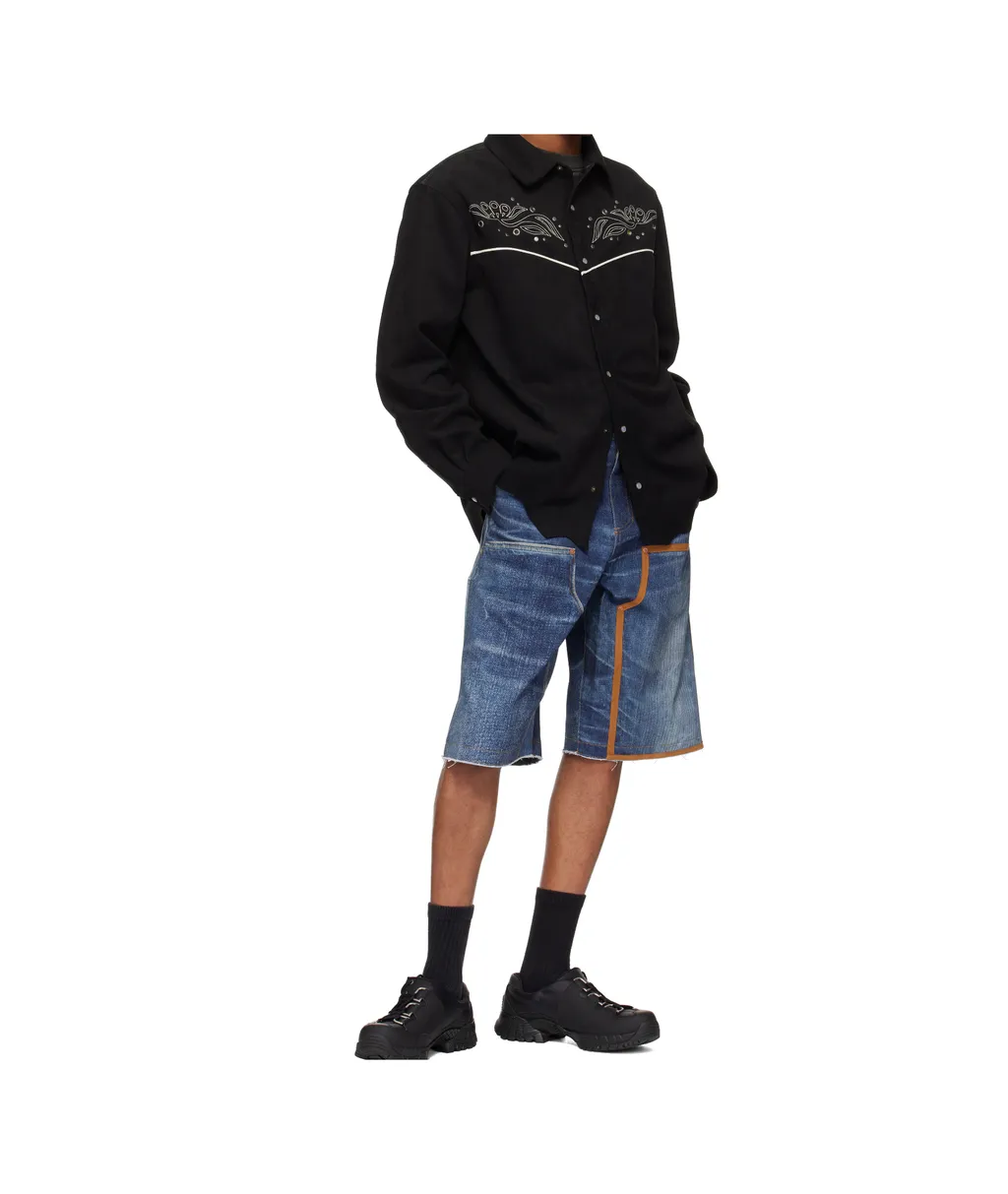 Cotton Denim Shorts