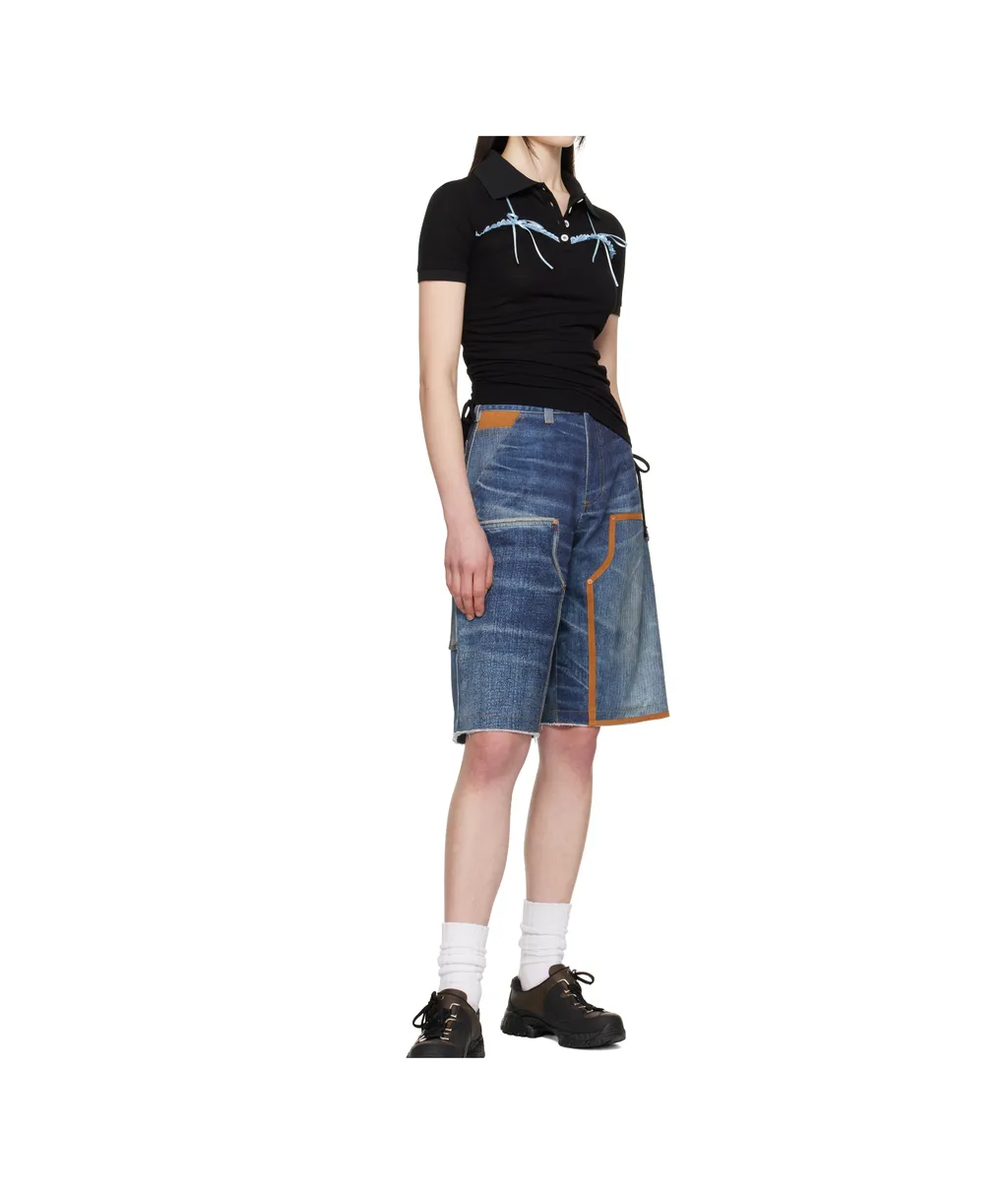 Cotton Denim Shorts