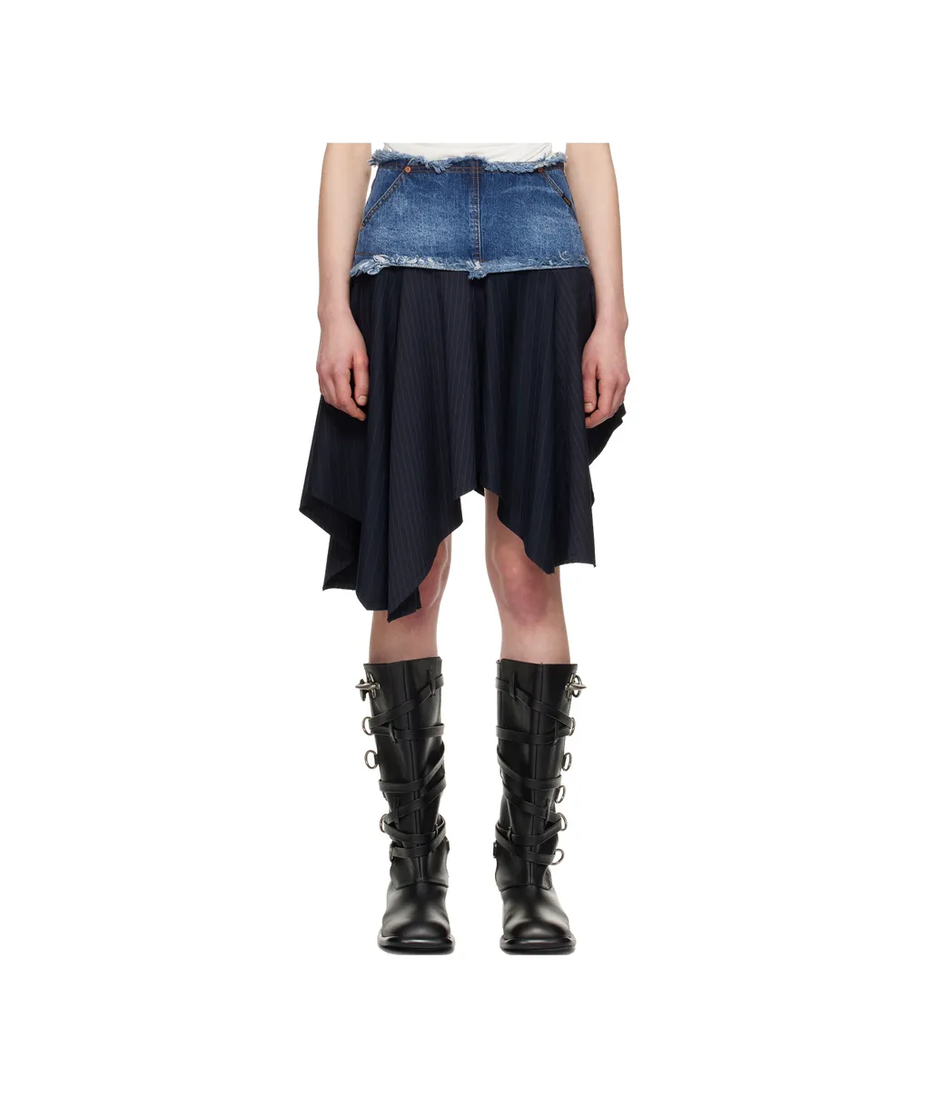 Combination Fairy Denim Midi Skirt