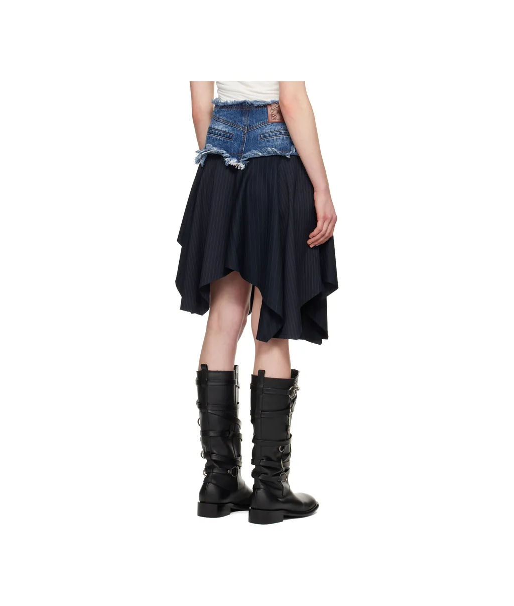 Combination Fairy Denim Midi Skirt
