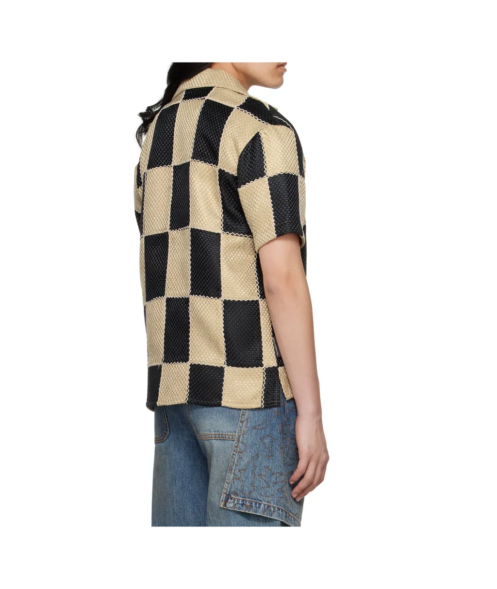 Patchwork Camp-Collar Shirt