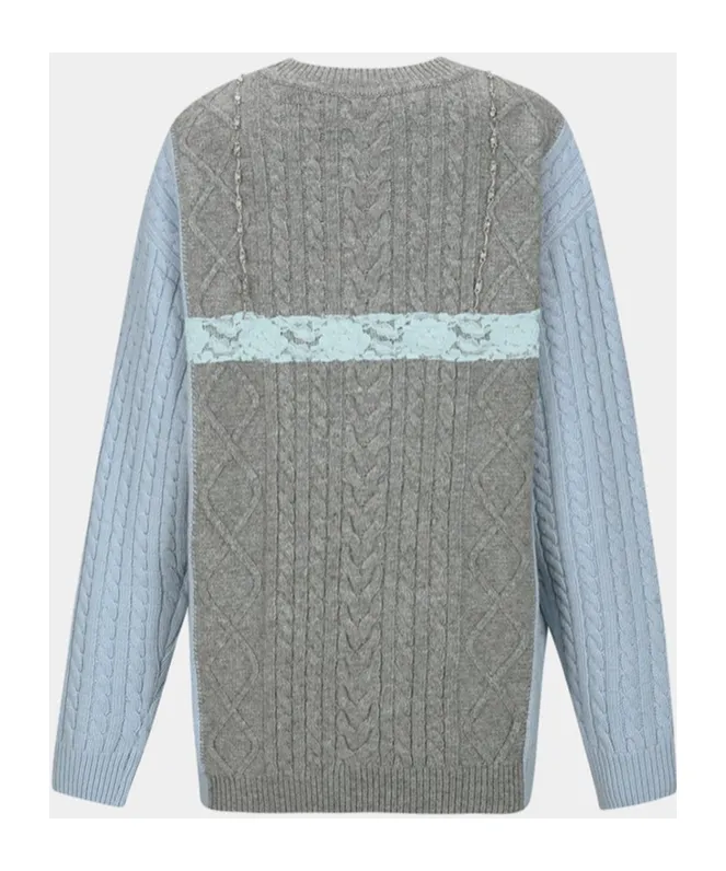 Long-Sleeved Wool Cashmere Sweater