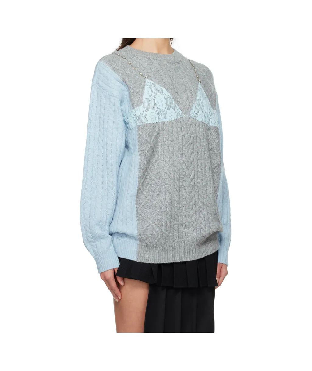 Long-Sleeved Wool Cashmere Sweater