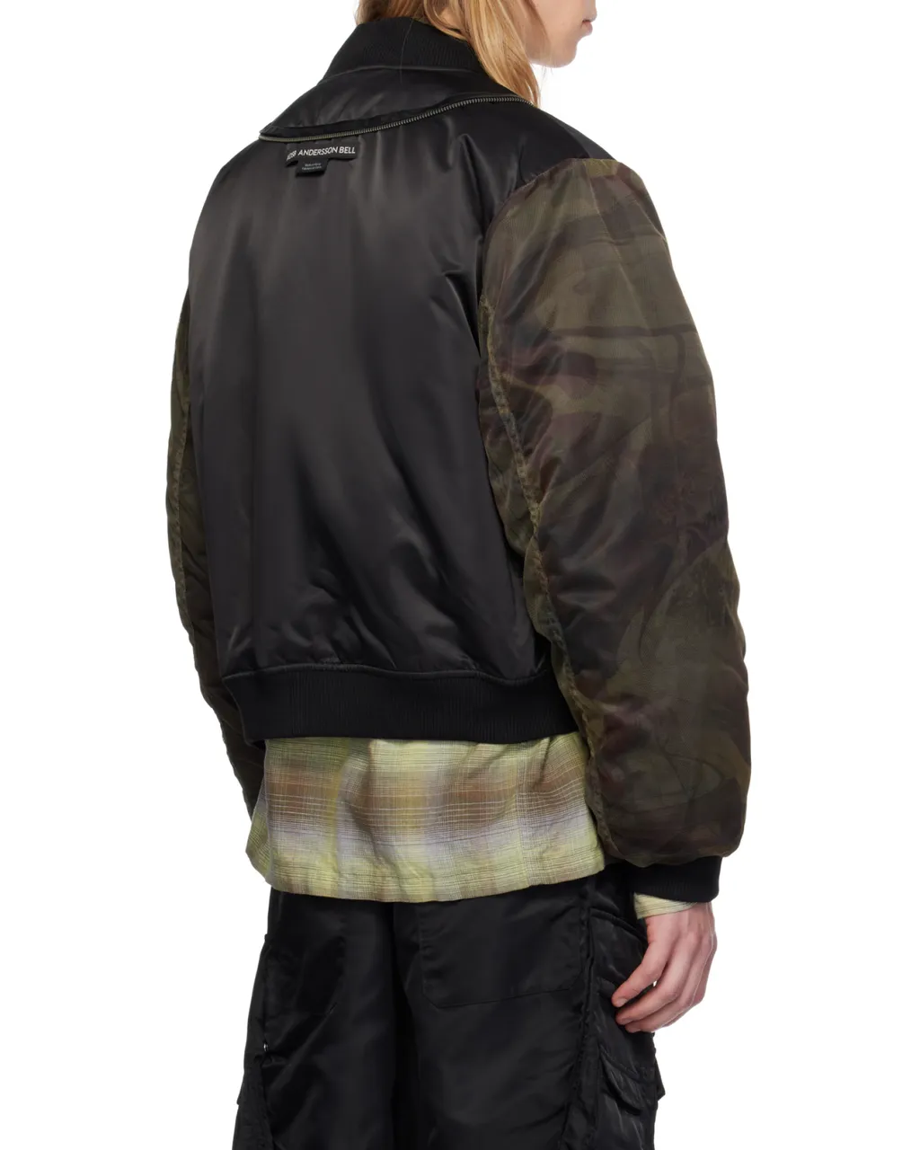 Mesh-Sleeve Bomber Jacket