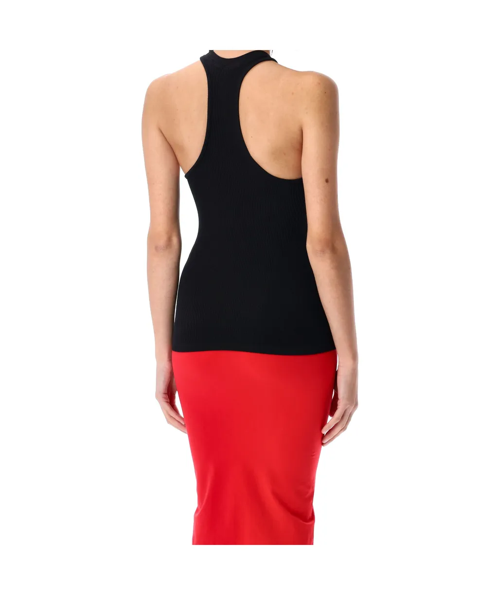 Ribbed Jersey Sleeveless Top