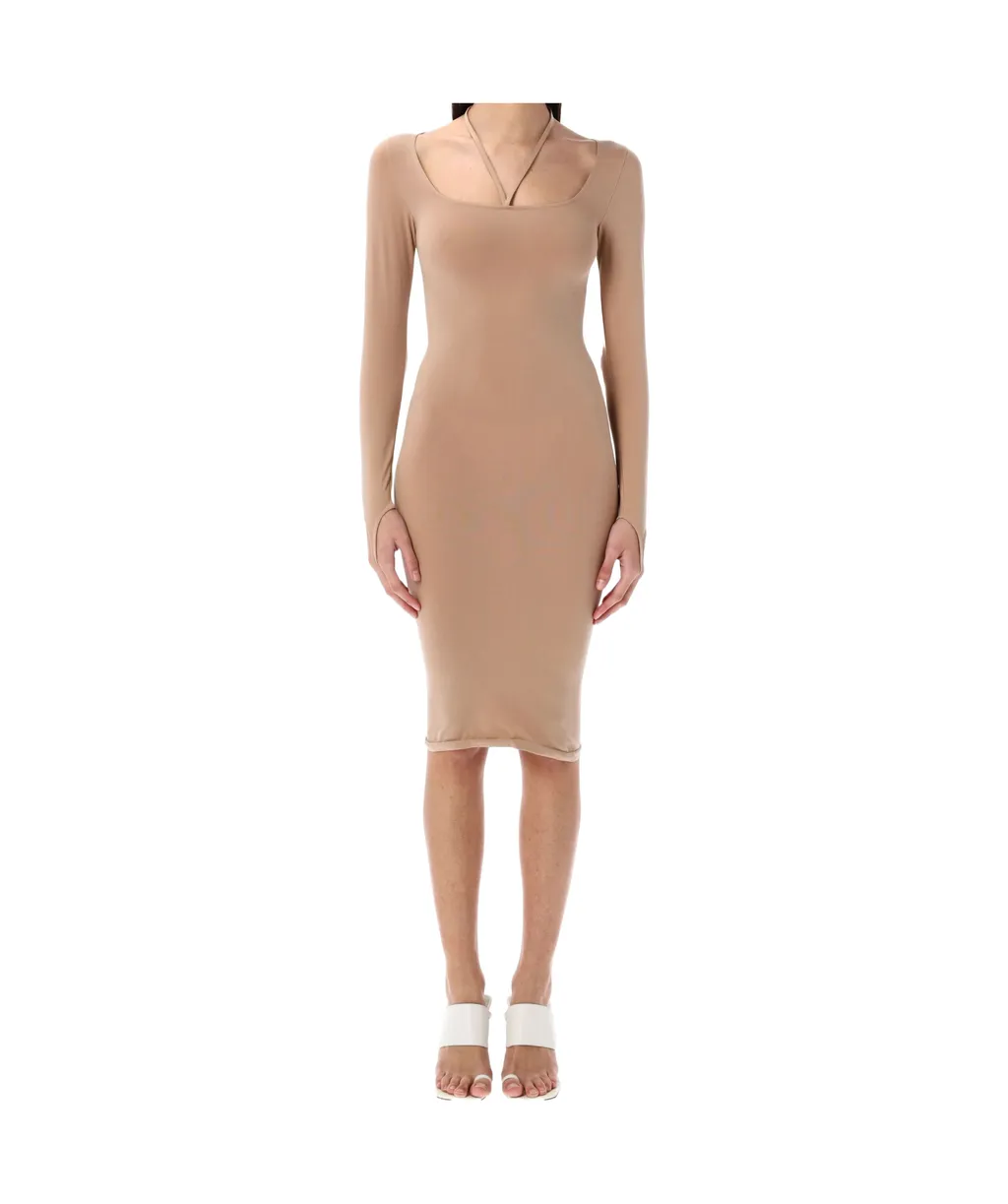 Sculpting Jersey Midi Dress