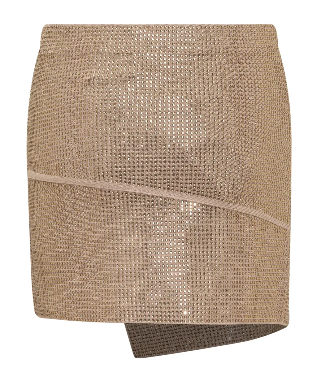 Asymmetric Embellished Skirt
