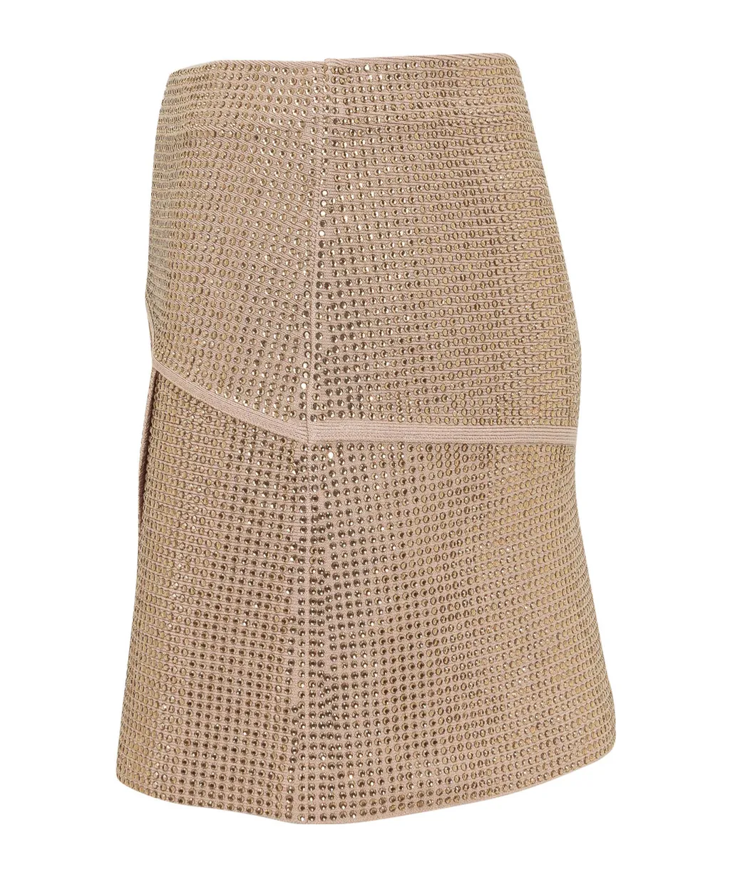 Asymmetric Embellished Skirt