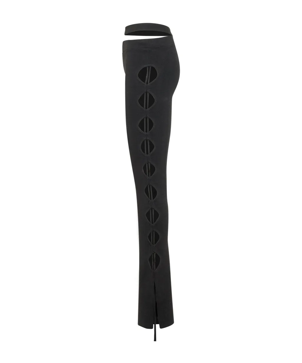 Hollowed-Out Casual Pants