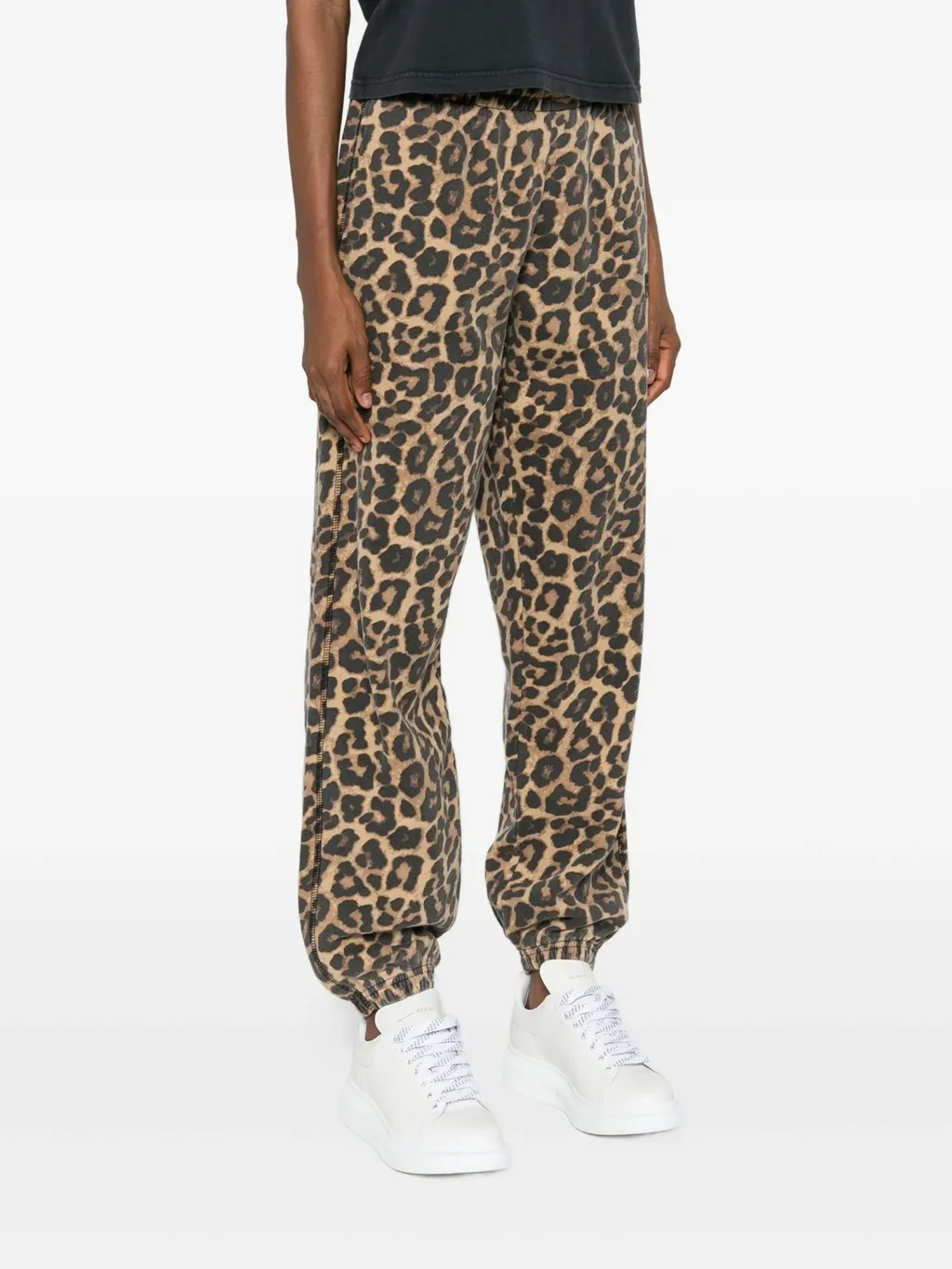 Leopard-Print Track Pants