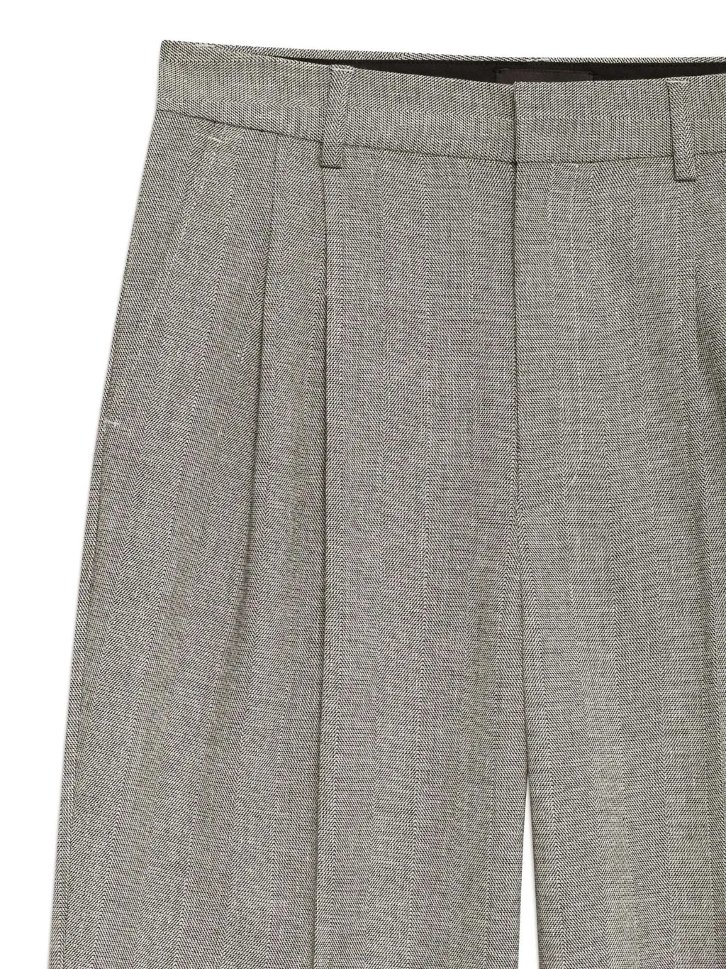 Mid Rise Belen Herringbone Trousers