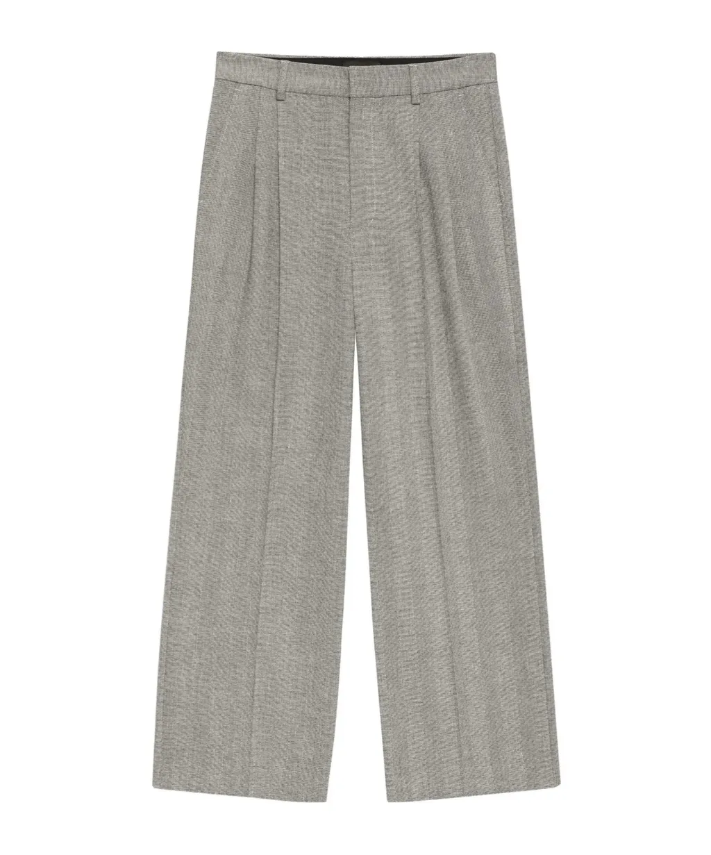 Mid Rise Belen Herringbone Trousers