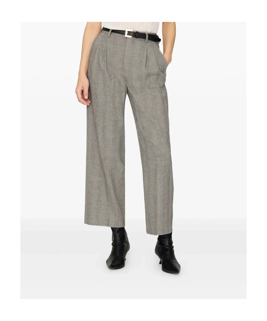 Mid Rise Belen Herringbone Trousers