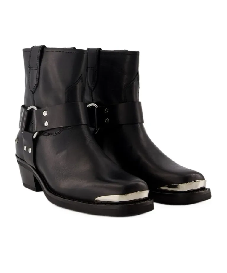 Square Toe Ankle Boots