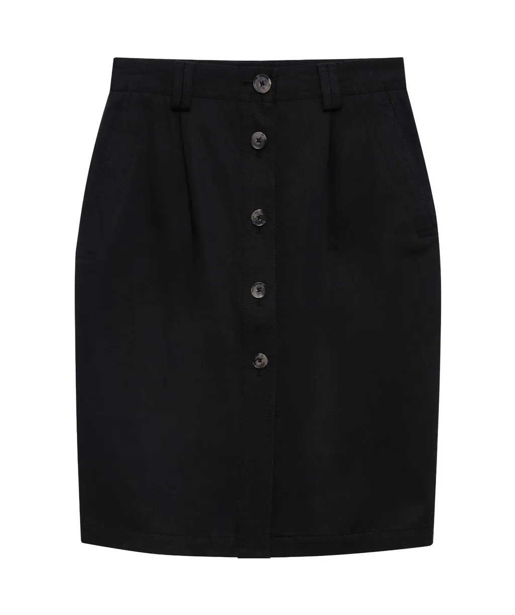 Zaire Front Button Fastened Midi Skirt