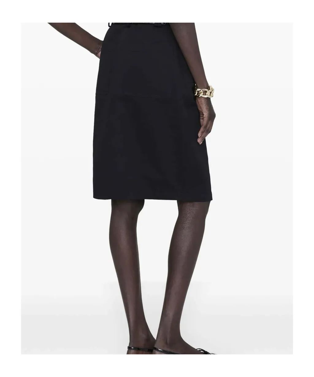 Zaire Front Button Fastened Midi Skirt