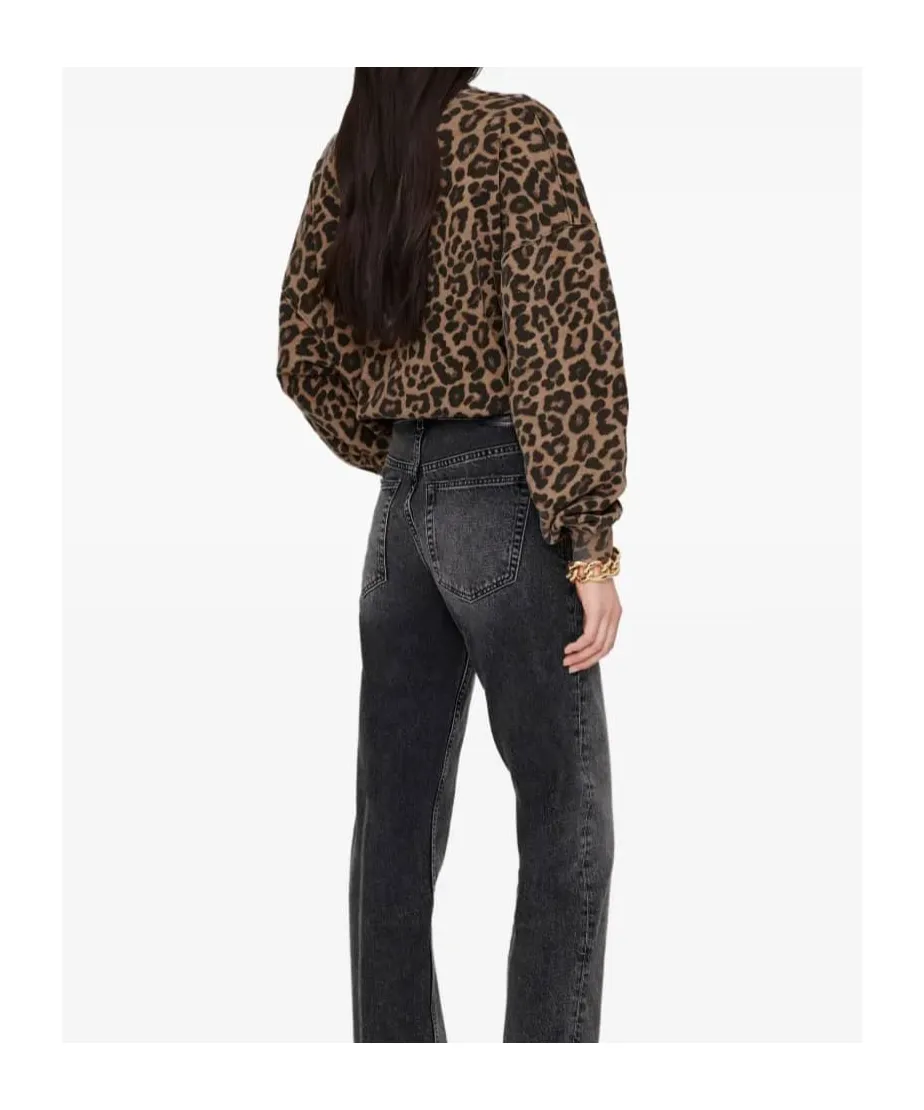 Leopard Printed Crewneck Sweatshirt