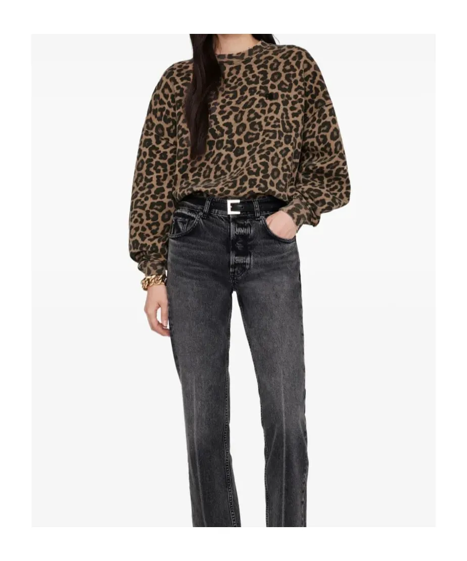 Leopard Printed Crewneck Sweatshirt