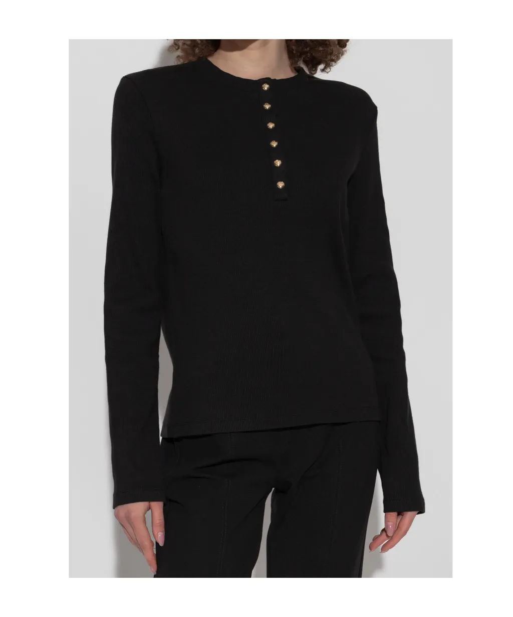 Alessia Half-Button Ribbed T-Shirt